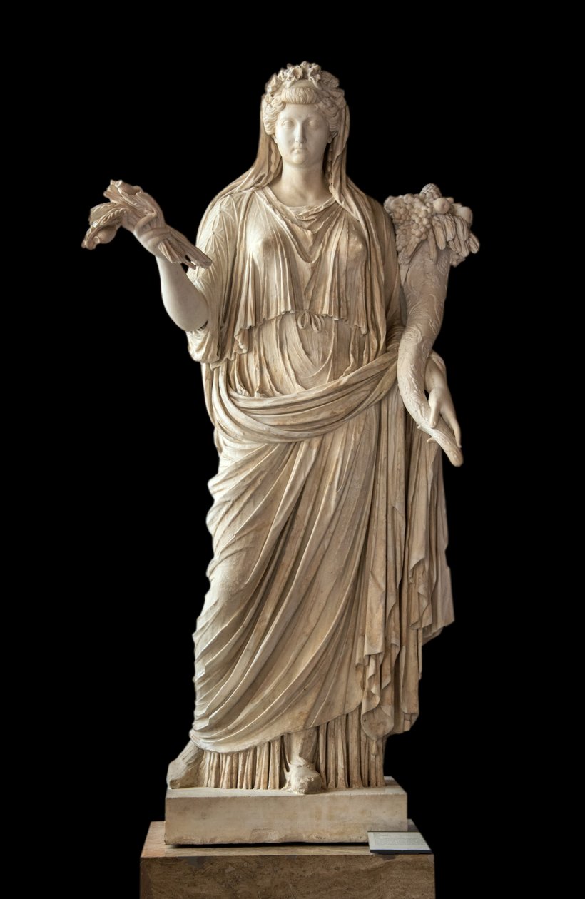 Art Rome Portræt af kejserinde Livia figureret i Ceres (58 f.Kr. - 29 e.Kr.) marmor af Roman Roman
