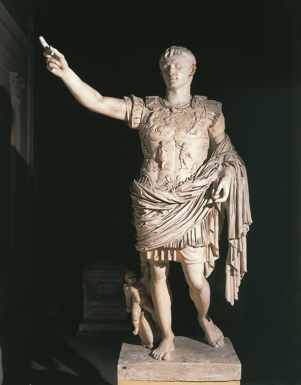 Augustus af Prima Porta (marmor) af Roman Roman