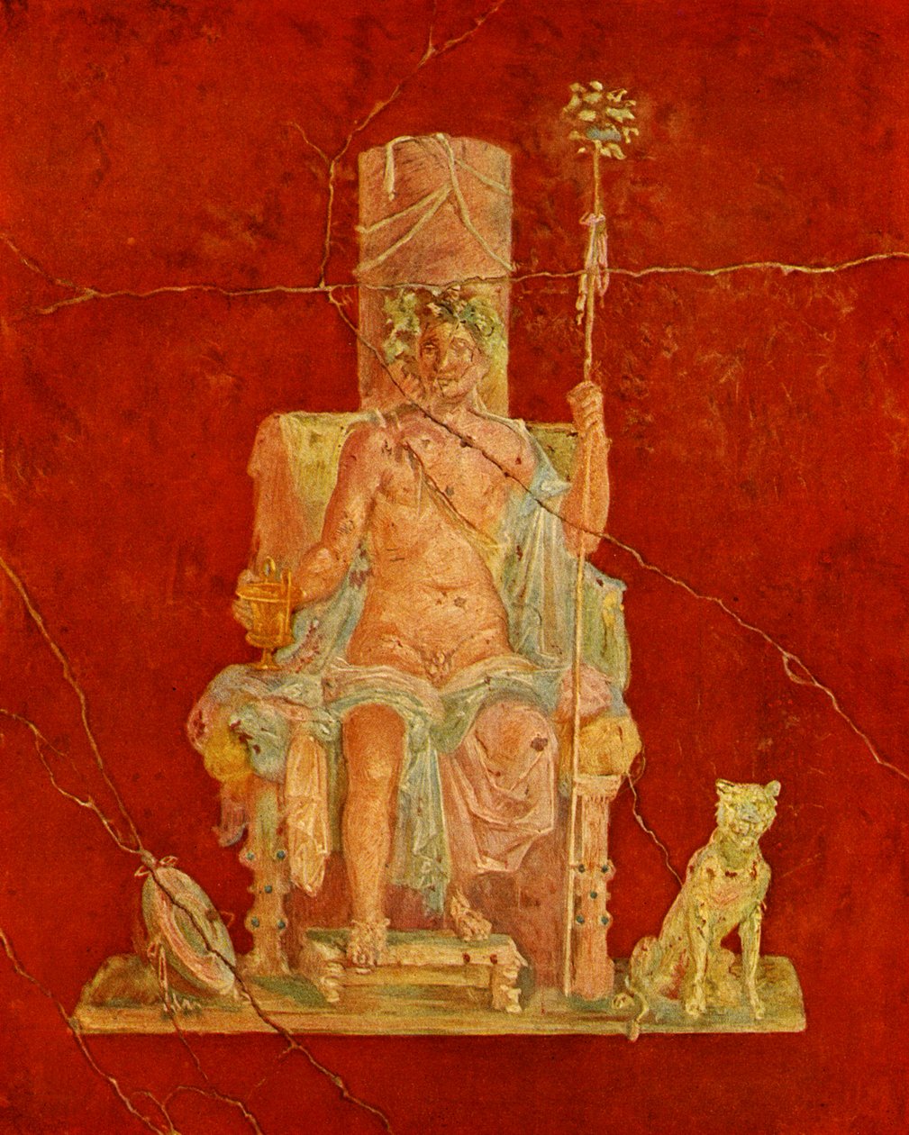 Dionysos siddende på en trone af Roman Roman