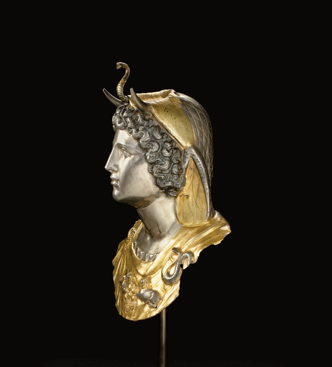 Emblema for Cleopatra Selene, ca. slutningen af 1. århundrede f.Kr.-begyndelsen af 1. århundrede e.Kr. (pakke-forgyldt og sølv) af Roman Roman