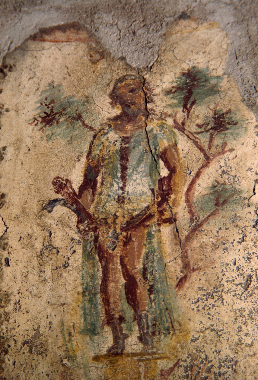Erotisk freskomaleri fra Lupanar, Pompeji (UNESCOs verdensarvsliste af Roman Roman