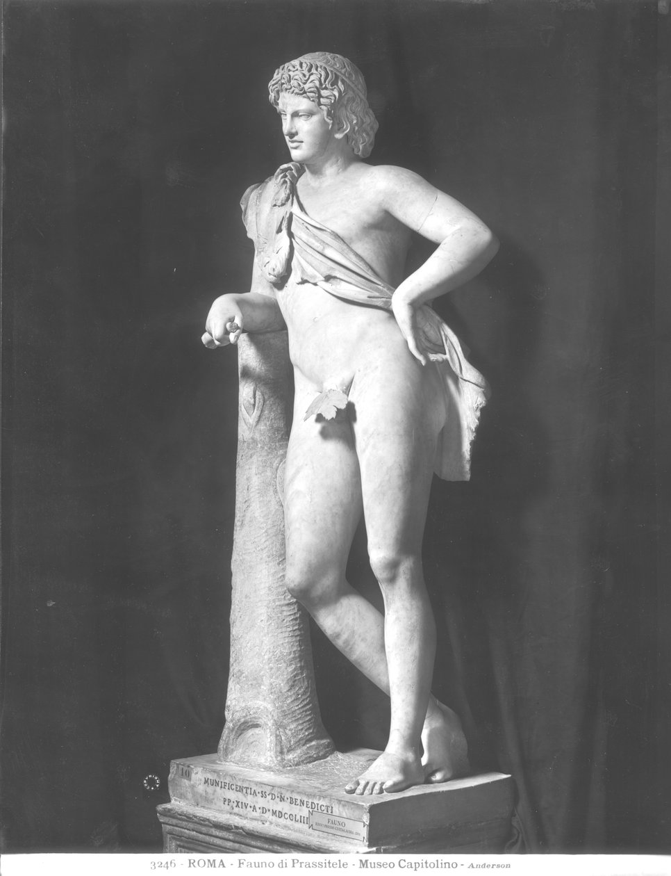 Faunus, kopi af en original af Praxiteles (ca. 370-330 f.Kr.) (marmor) (s/h foto) af Roman Roman
