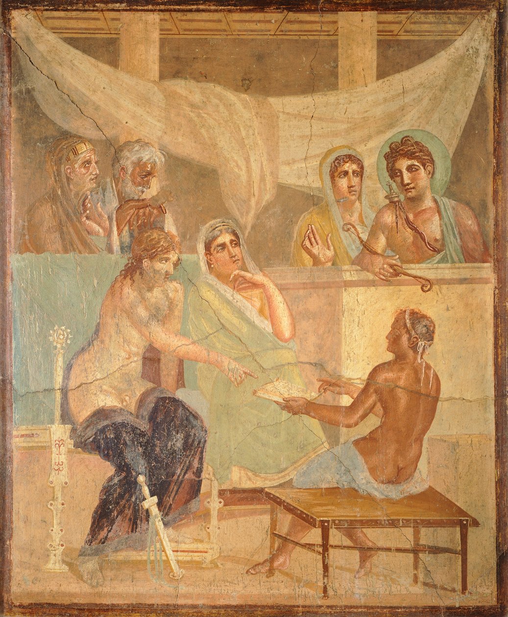 Fresko af Admetus og Alcestis, fra Pompeji (UNESCOs verdensarvsliste af Roman Roman