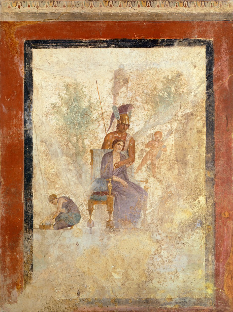 Fresko af Ares og Afrodite, fra House of Punished Love, Pompeji (UNESCOs verdensarvsliste af Roman Roman