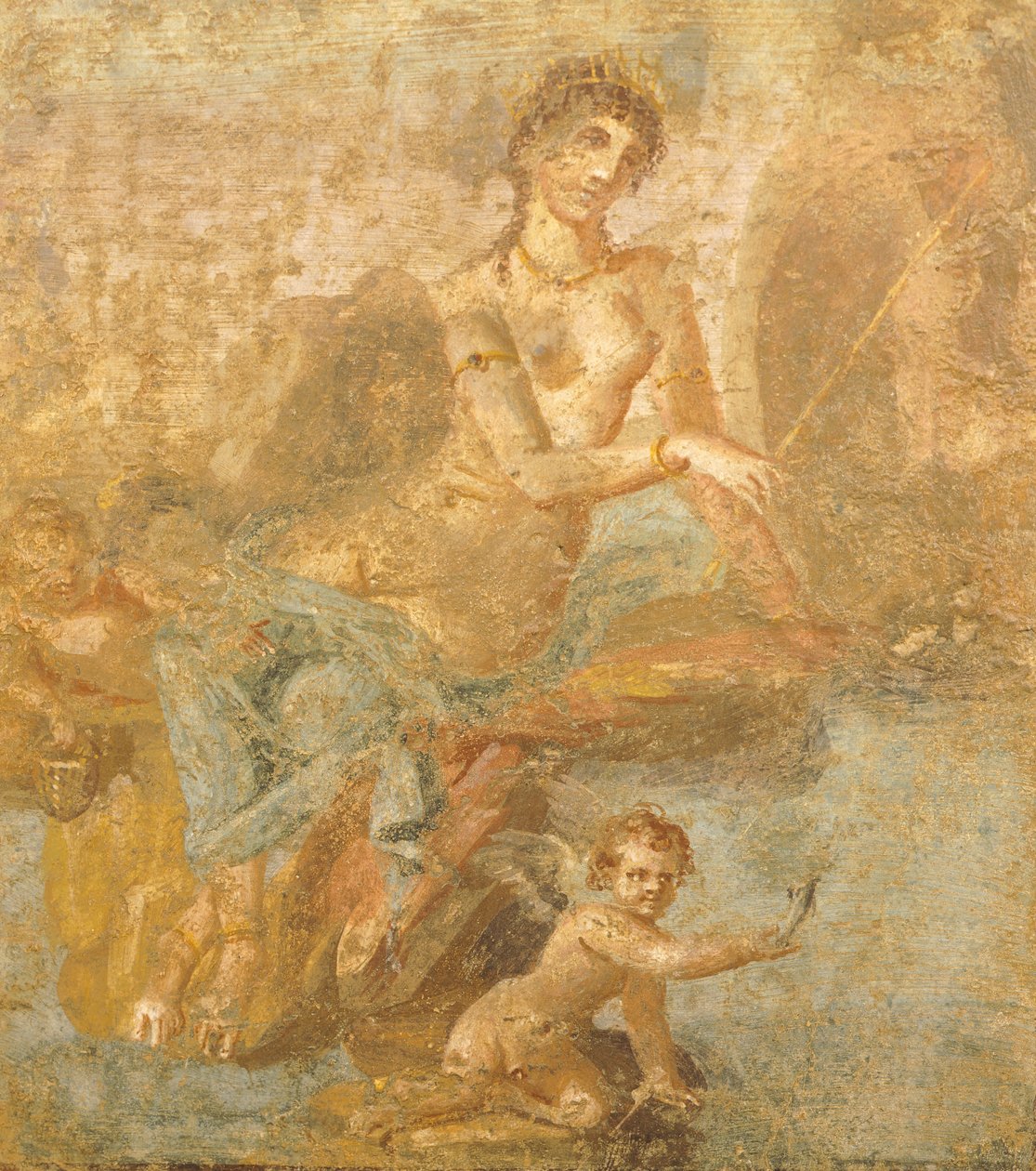 Fresko af Orestes, Pylades og Iphigenia, fra House of Golden Cupids, Pompeji, Campania, romersk civilisation af Roman Roman