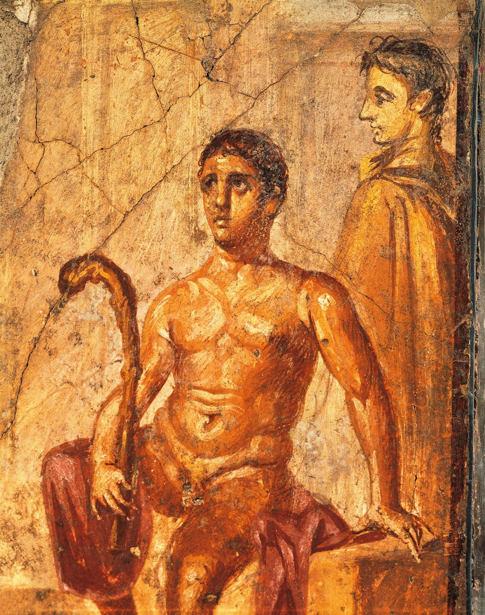 Fresko, der forestiller Selene og Endymion, fra House of Centenary, Pompeji, Campania, Italien af Roman Roman