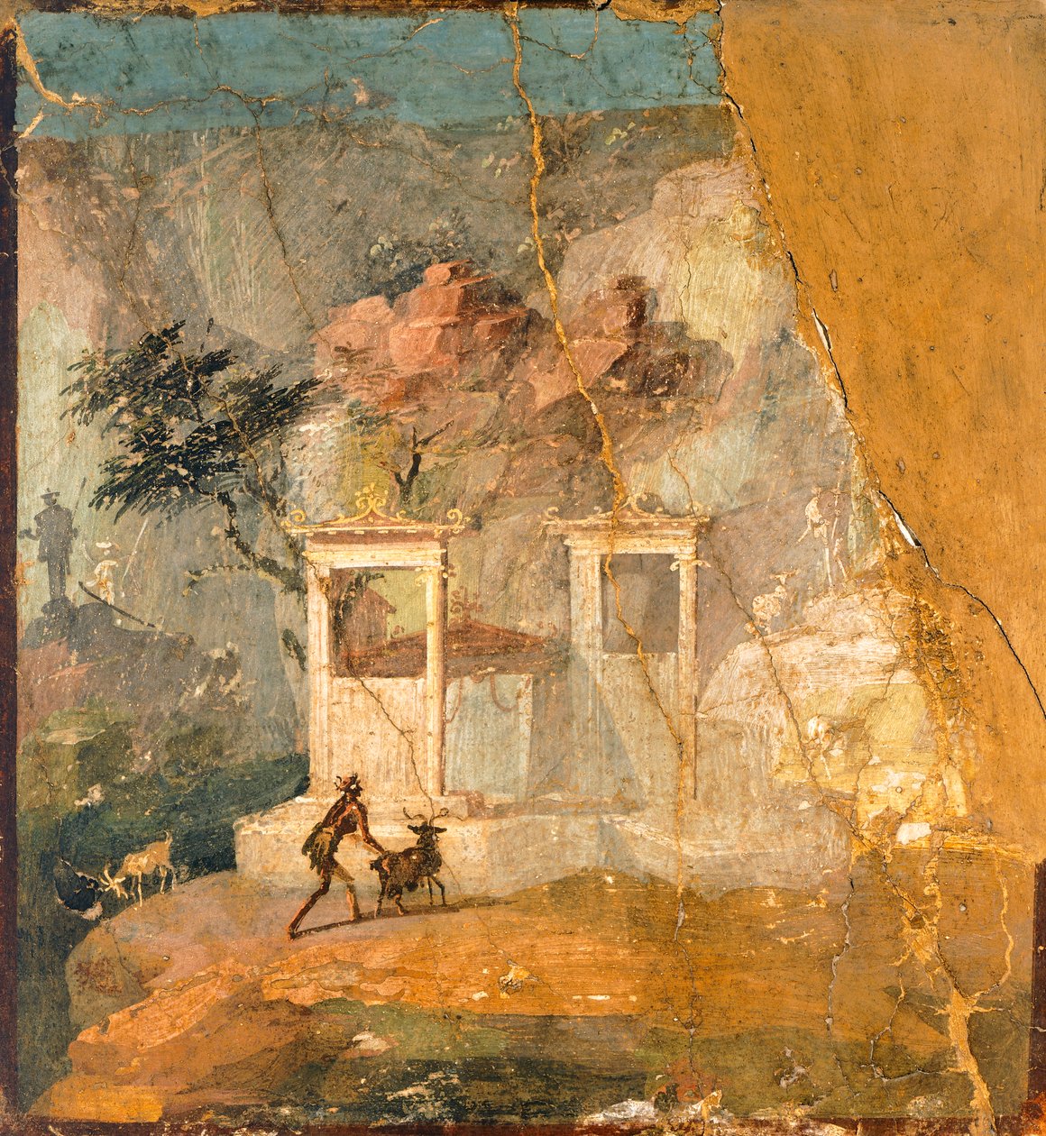 Kalkmaleri, der forestiller tabt vædder, Pompeji (UNESCOs verdensarvsliste af Roman Roman