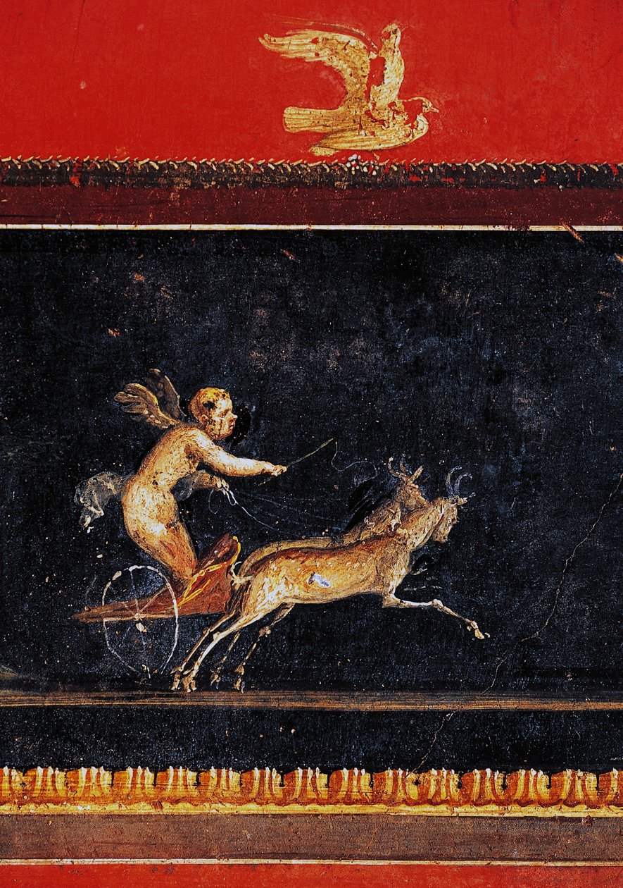 Frise med amor, House of Vettii, Pompeji (Unescos verdensarvsliste af Roman Roman