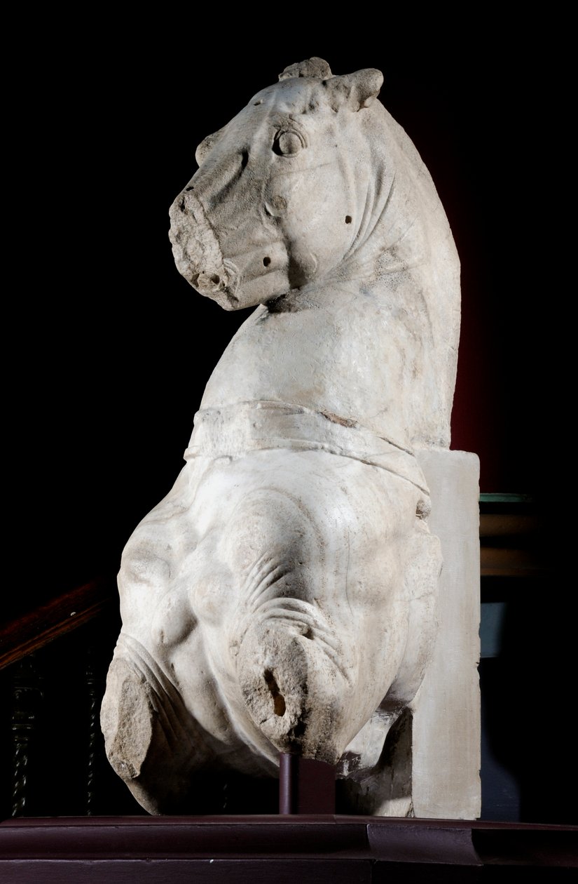 Forreste del af en hest (marmor) (se også 371182 & 371184) af Roman Roman