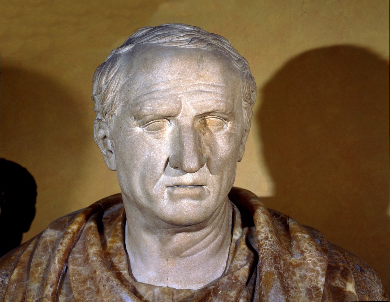 Marmorbuste af Cicero (Marcus Tullius Cicero). Romersk politiker, taler og forfatter) af Roman Roman