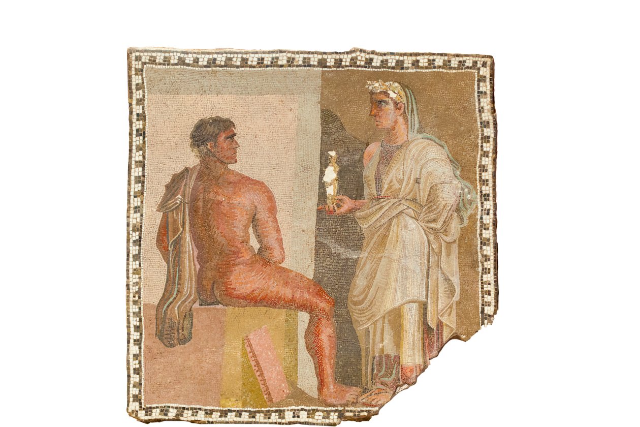 Mosaik med Orestes og Iphigenia (mosaik) af Roman Roman