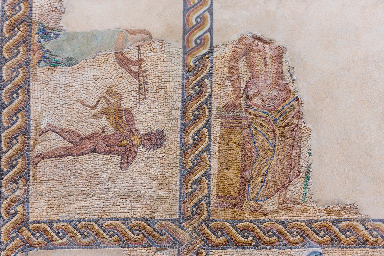 Delvist beskadigede mosaikker udstillet af Roman Roman