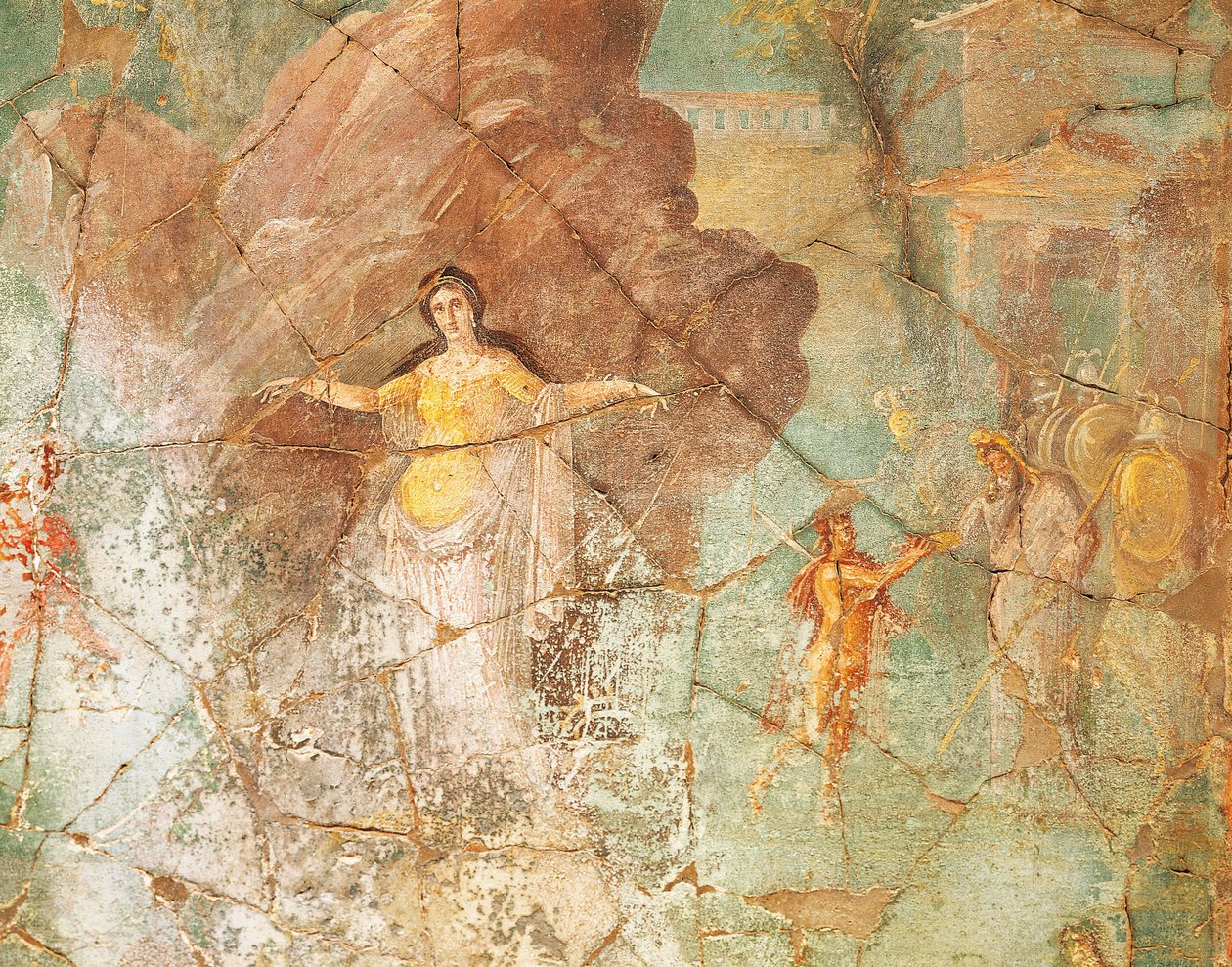 Perseus og Andromeda, fresco fra House of Priest Amandus, Pompeji af Roman Roman