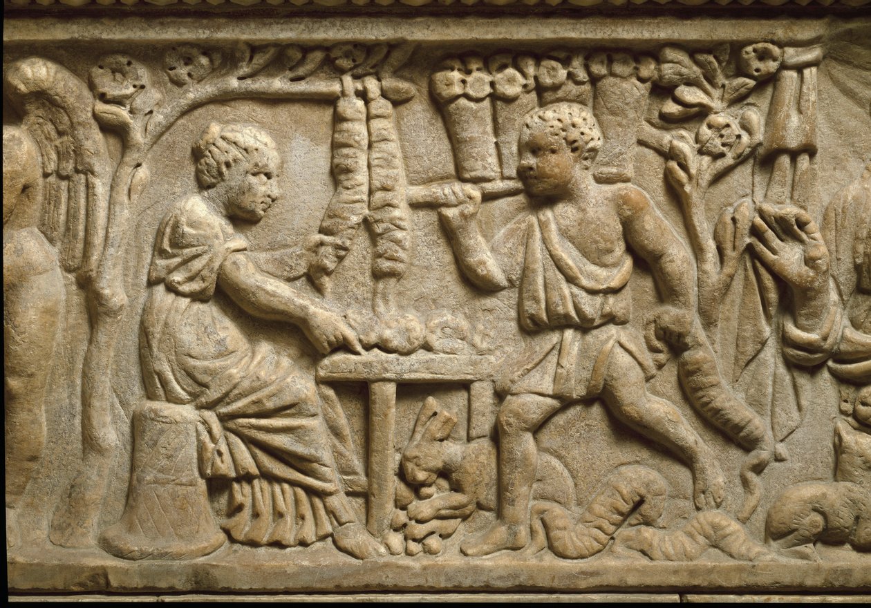 Repræsentation af en producent af kroner (relief) af Roman Roman