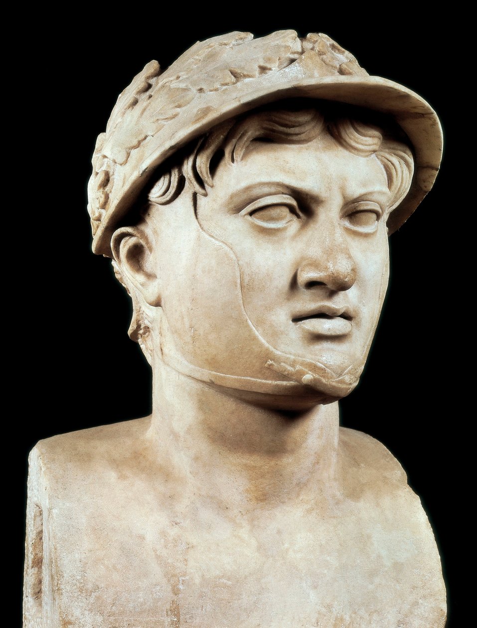 Romersk kunst: buste af Pyrrhus 1. (319-272 f.Kr.) (marmor) af Roman Roman