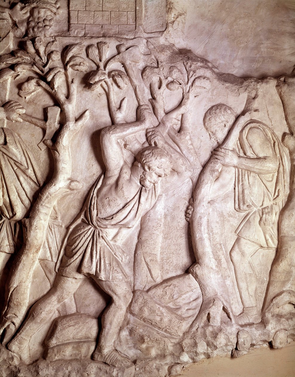 Romersk kunst: rydningsscene, lavrelief, museum for romerske antikviteter, Rom af Roman Roman