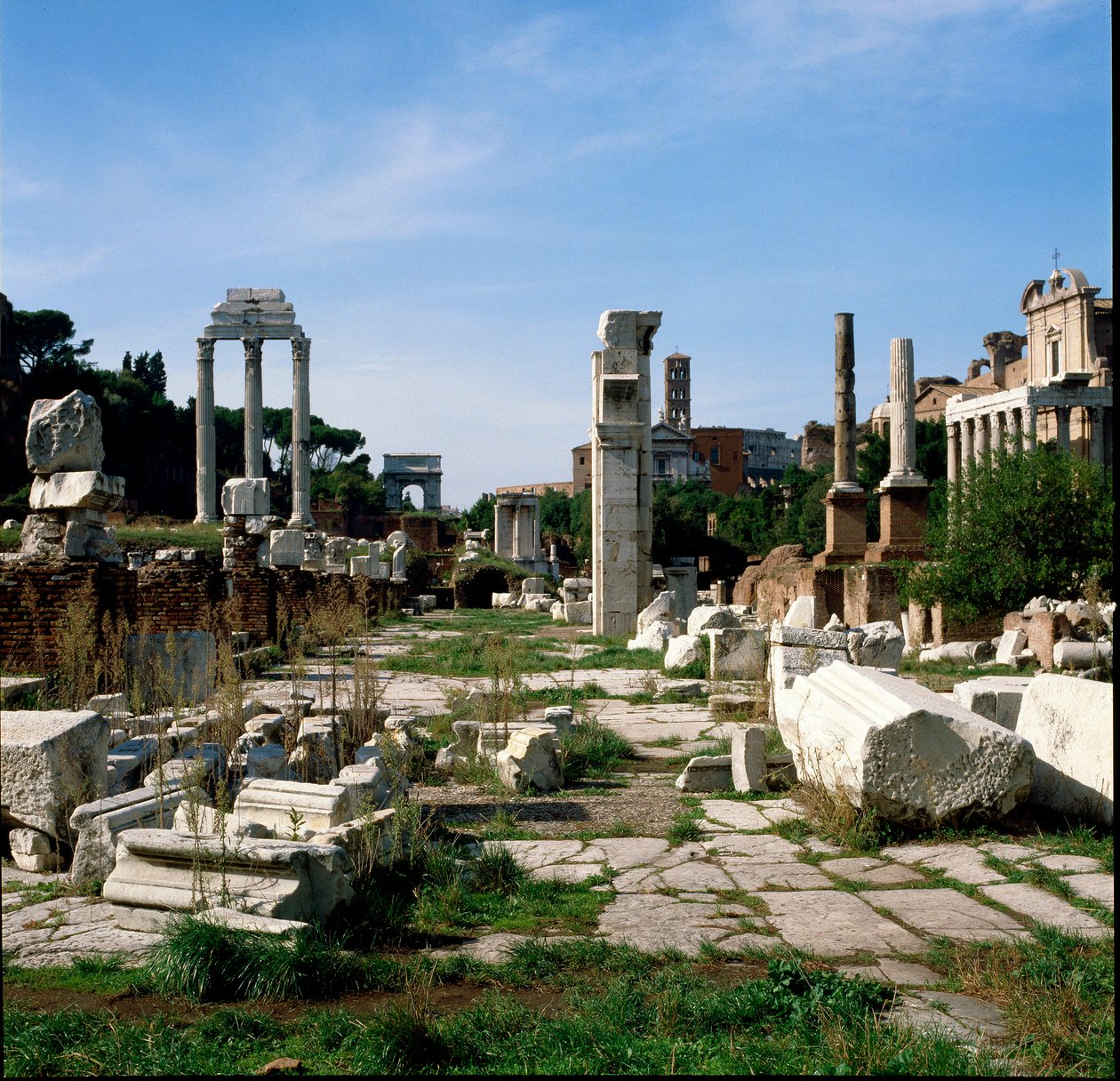 Romersk kunst: udsigt over Forum (foro romano). Rom af Roman Roman