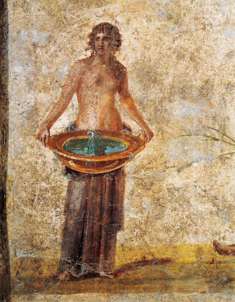 Roomalainen sivilisaatio - Nainen kantamassa vesiämpäriä Pompejista af Roman Roman
