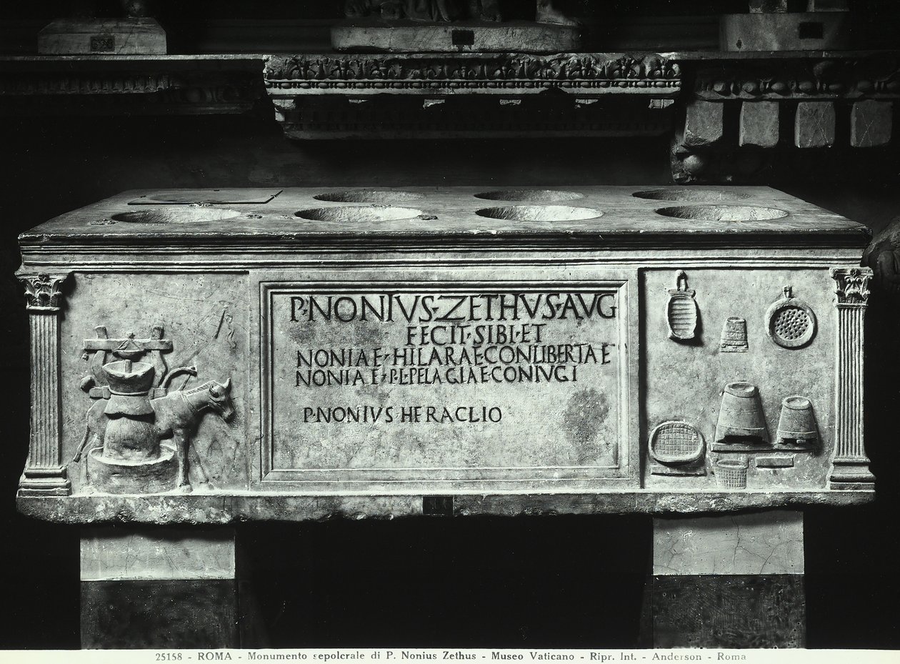 Sarkofag af Nonius Zethus (marmor) af Roman Roman