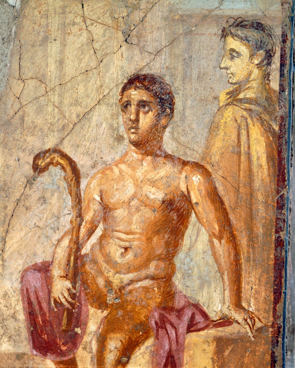 Selene og Endymion, fresko fra House of Centenary, Pompeji, Campania, romersk civilisation af Roman Roman