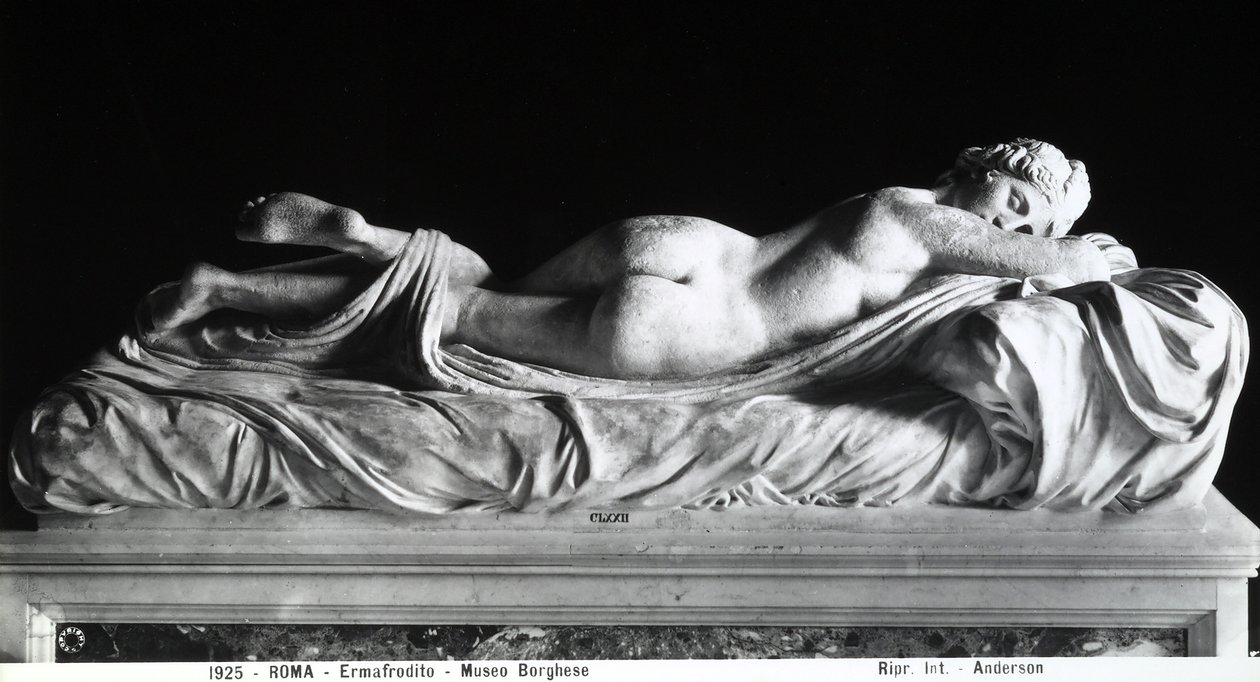 Sovende hermafrodit (marmor) (s/h foto) af Roman Roman
