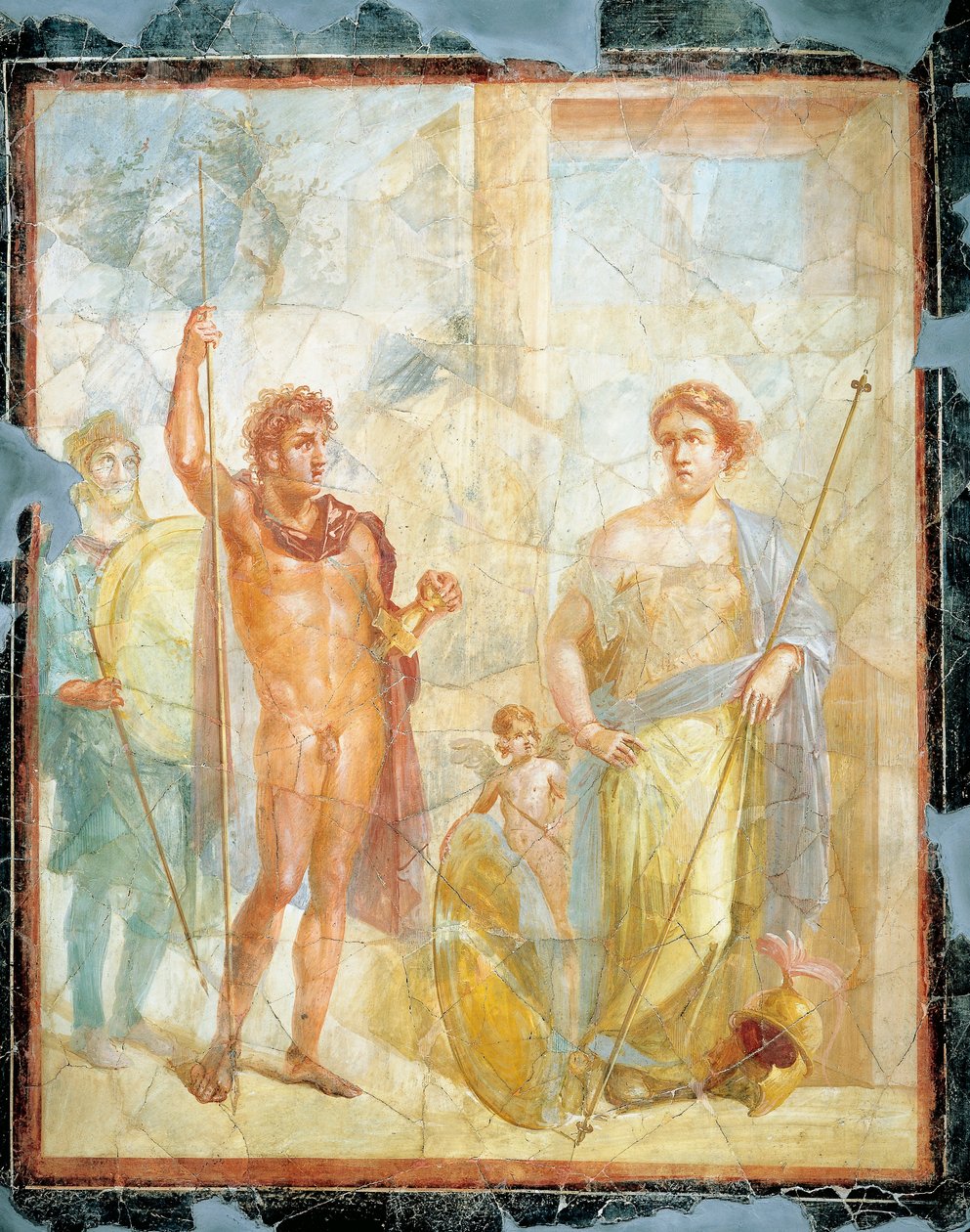 Ægteskabet mellem Alexander (Ares) og Stateira (Aphrodite), fresko i Regio 6 Insula Occidentalis 39, Pompeji (UNESCOs verdensarvsliste af Roman Roman