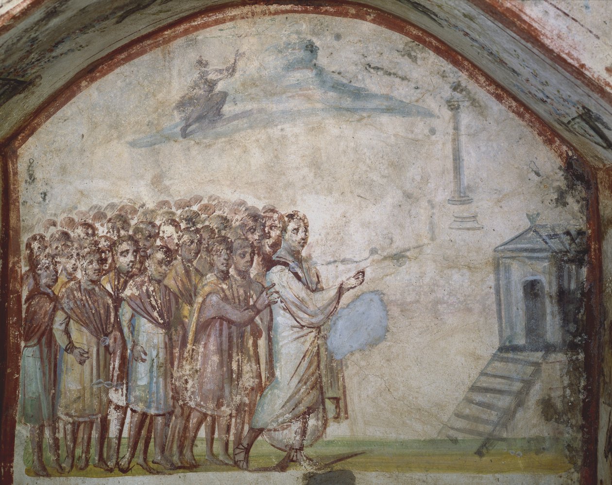 The Raising of Lazarus, Catacombs of Via Latina, Rom af Roman Roman