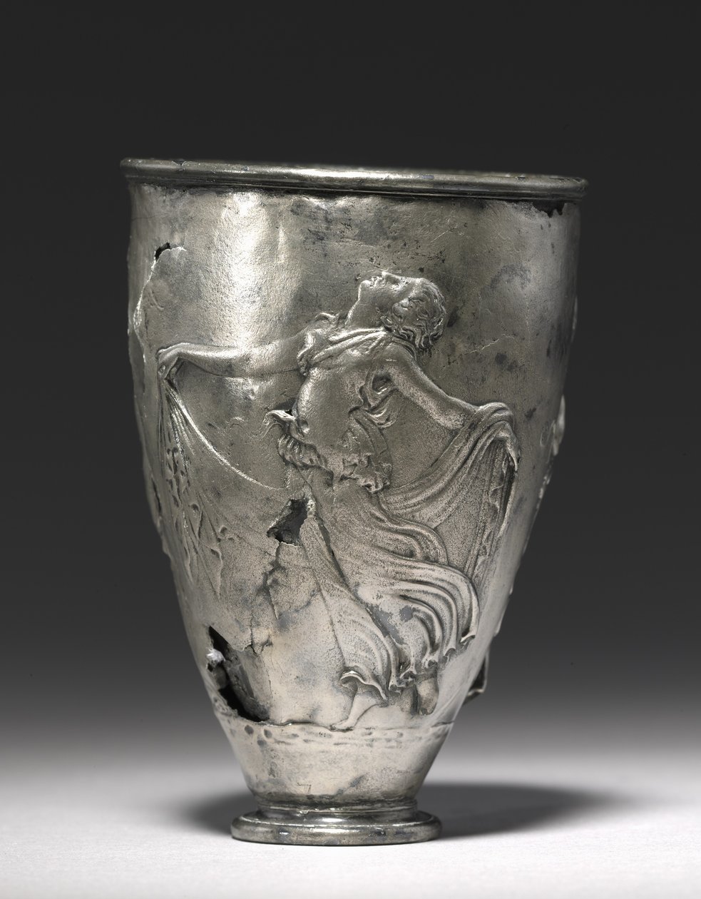 The Vicarello Goblet, Vicarello, Augustan Period (sølv) af Roman Roman