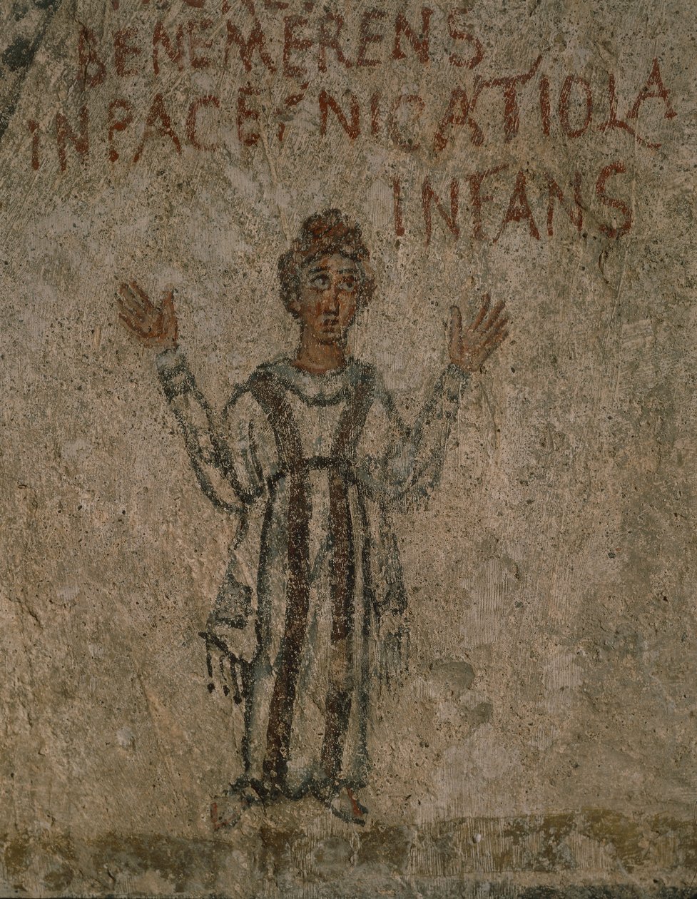 Det afdøde barn Nicatoila (fresco) af Roman Roman
