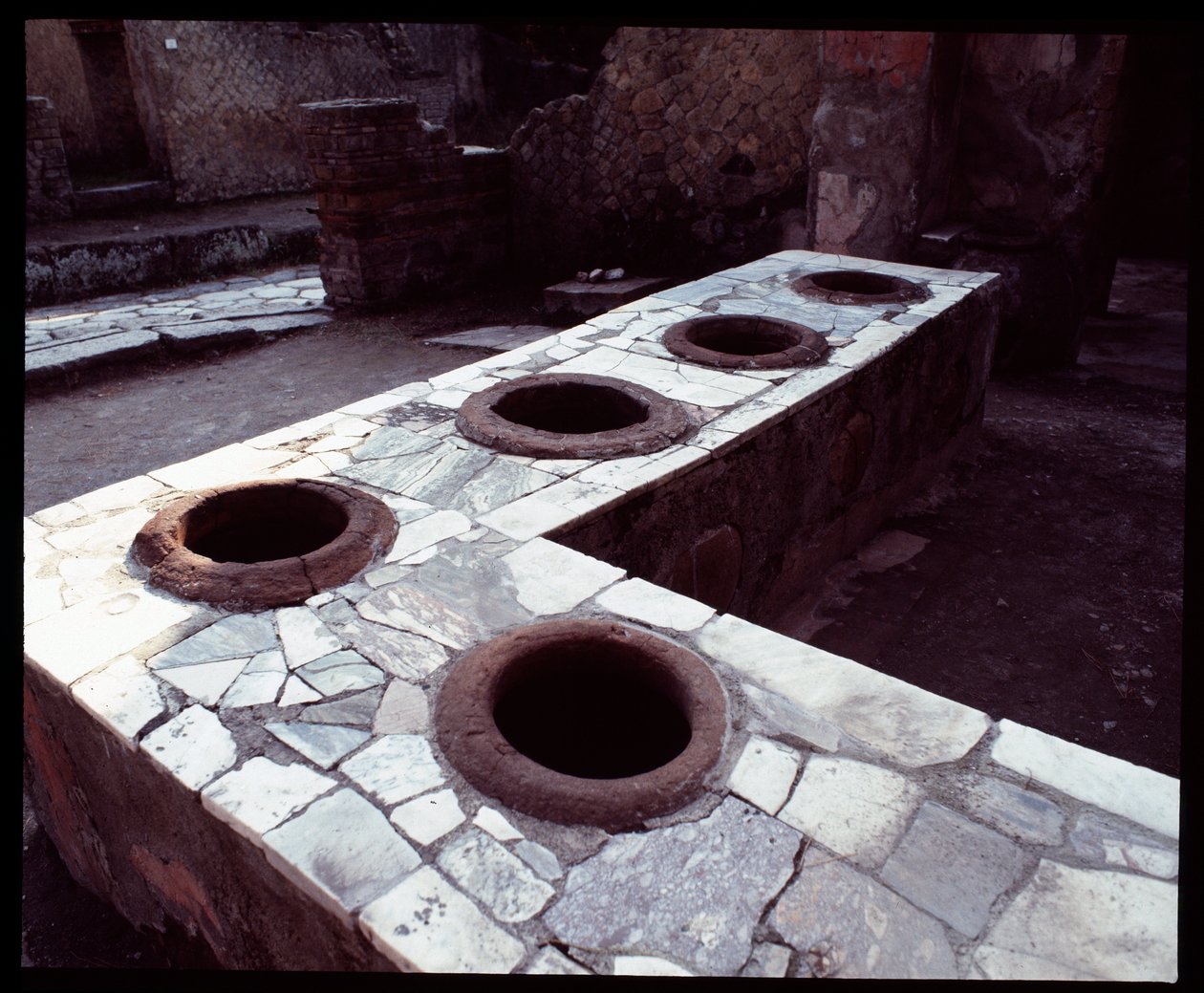 Thermopolium marmor tæller, 5. århundrede f.Kr. - 1. århundrede e.Kr af Roman Roman