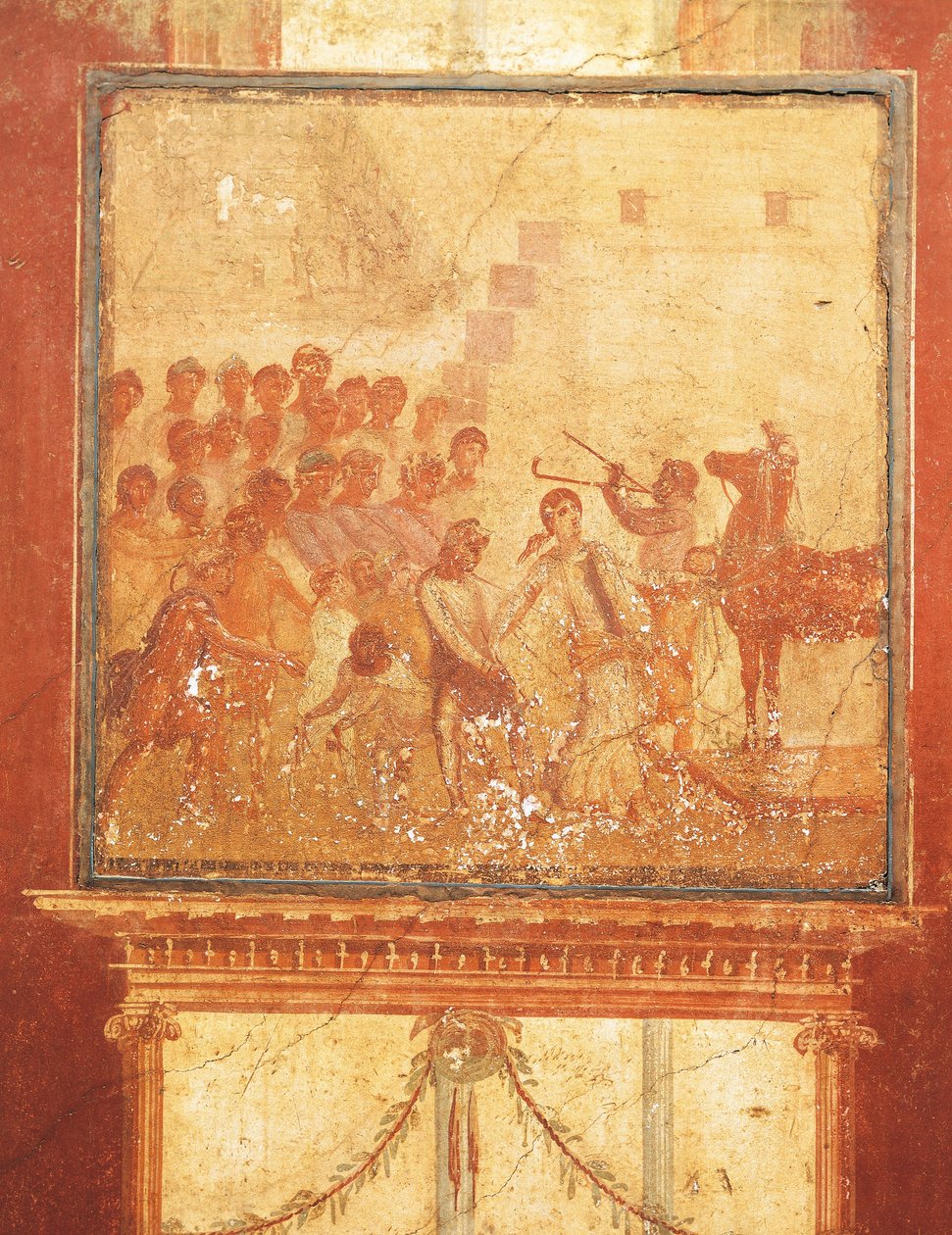 Trojansk hest, fresko fra House of Menander, Pompeji, Campania, romersk civilisation af Roman Roman
