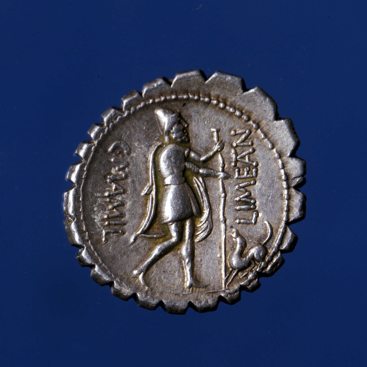 Ulysses genkendt af sin hund Argo. Romersk sølvmønt, 83 f.Kr. af Roman Roman