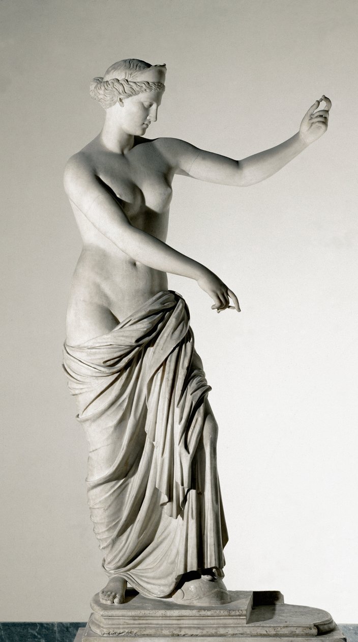 Venus fra Capua med et spejl (marmorskulptur efter en græsk original fra det 4.-3. århundrede f.Kr.) af Roman Roman