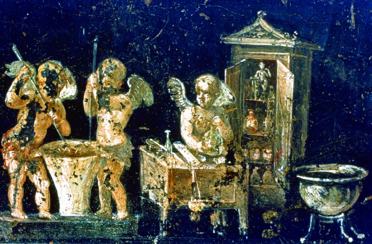 Vægmaleri fra House of the Vettii af Roman Roman