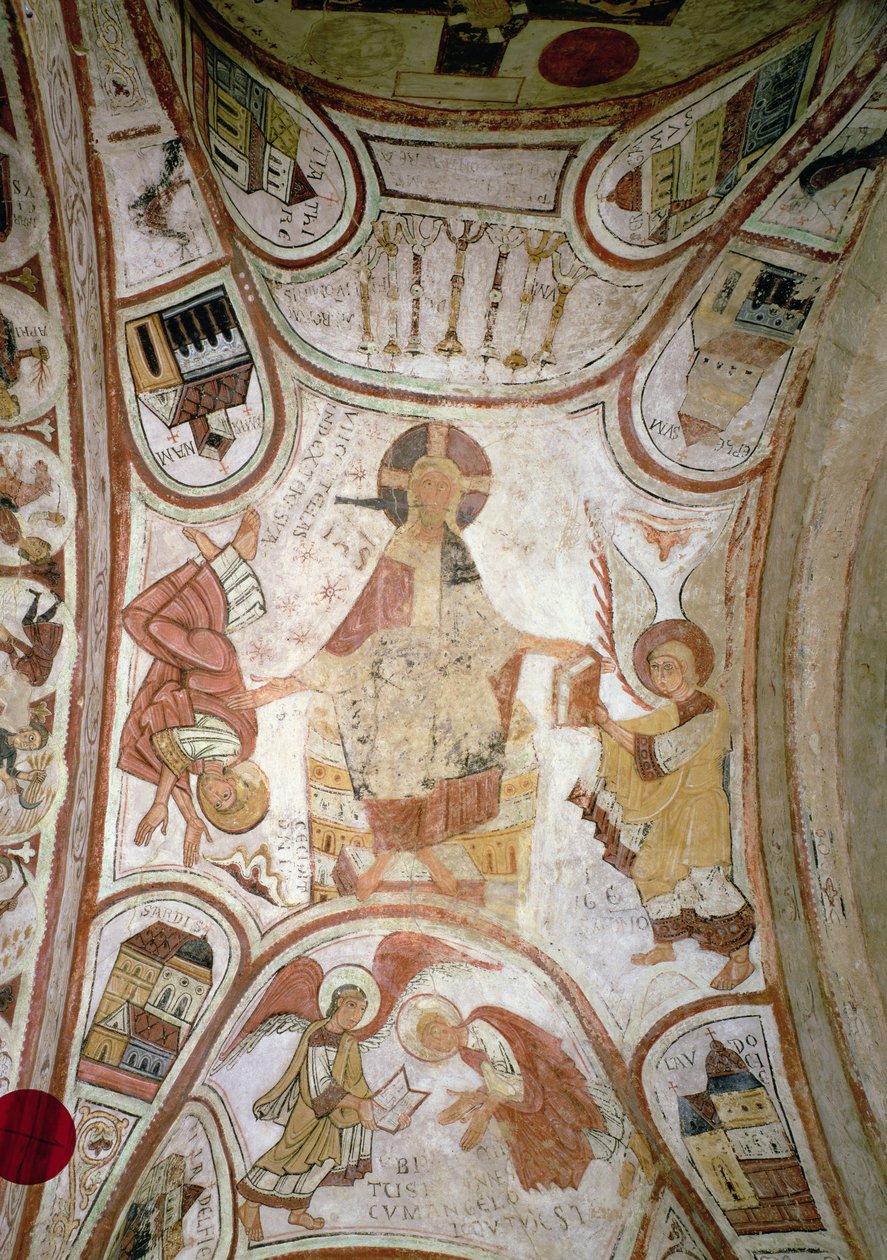 Scene fra dommedag af Romanesque