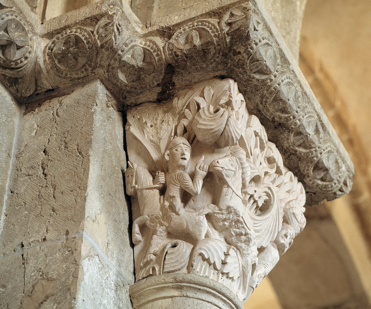 Absalom (udskåret hovedstad) af Romanesque