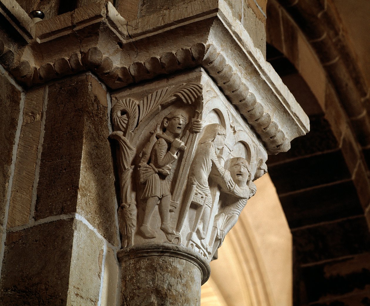 Esau vender tilbage fra jagt (udskåret kapital) af Romanesque