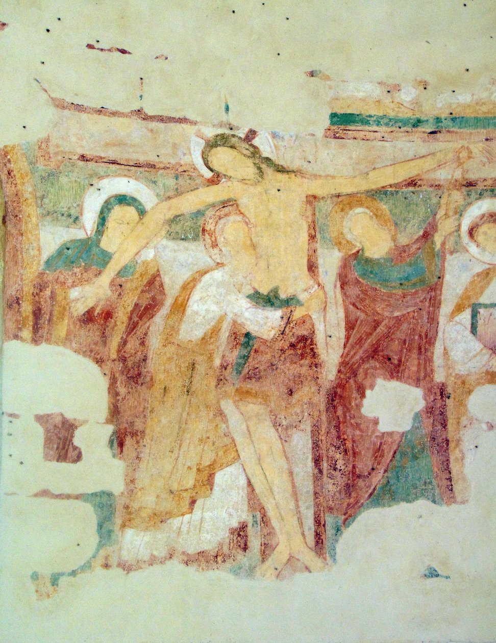 Fresco, Saint-Jean du Liget kapel, Touraine af Romanesque