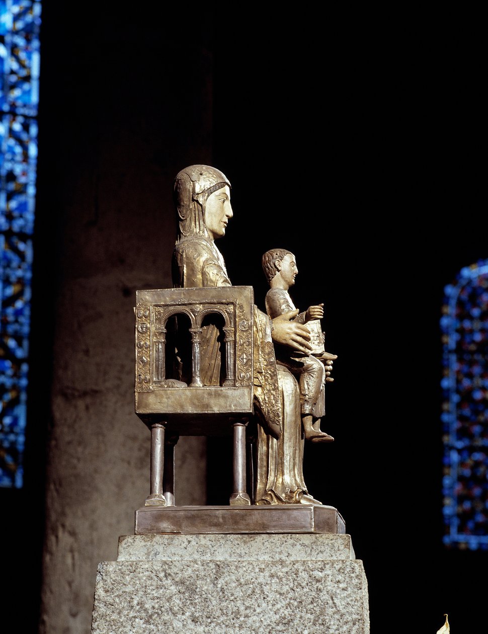 Jomfru og barn (skulptur) af Romanesque