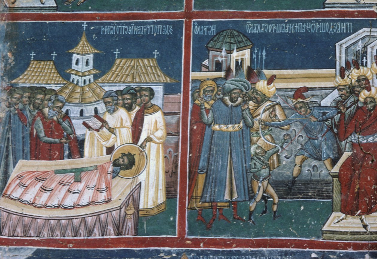 Detalje fra kirkens nordvæg, ca. 1601 af Romanian School