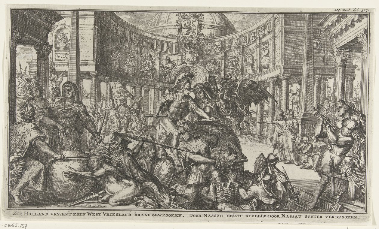 Allegori om Nassaus rolle i republikkens enhed af Romeyn de Hooghe