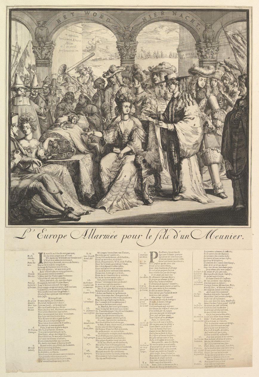 Allarmed Europe.n.d. af Romeyn de Hooghe