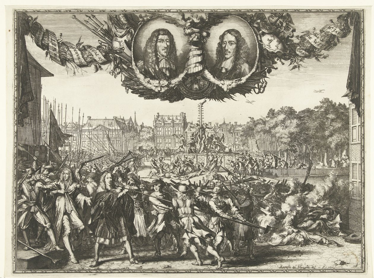Mordet på brødrene de Witt, 1672 af Romeyn de Hooghe