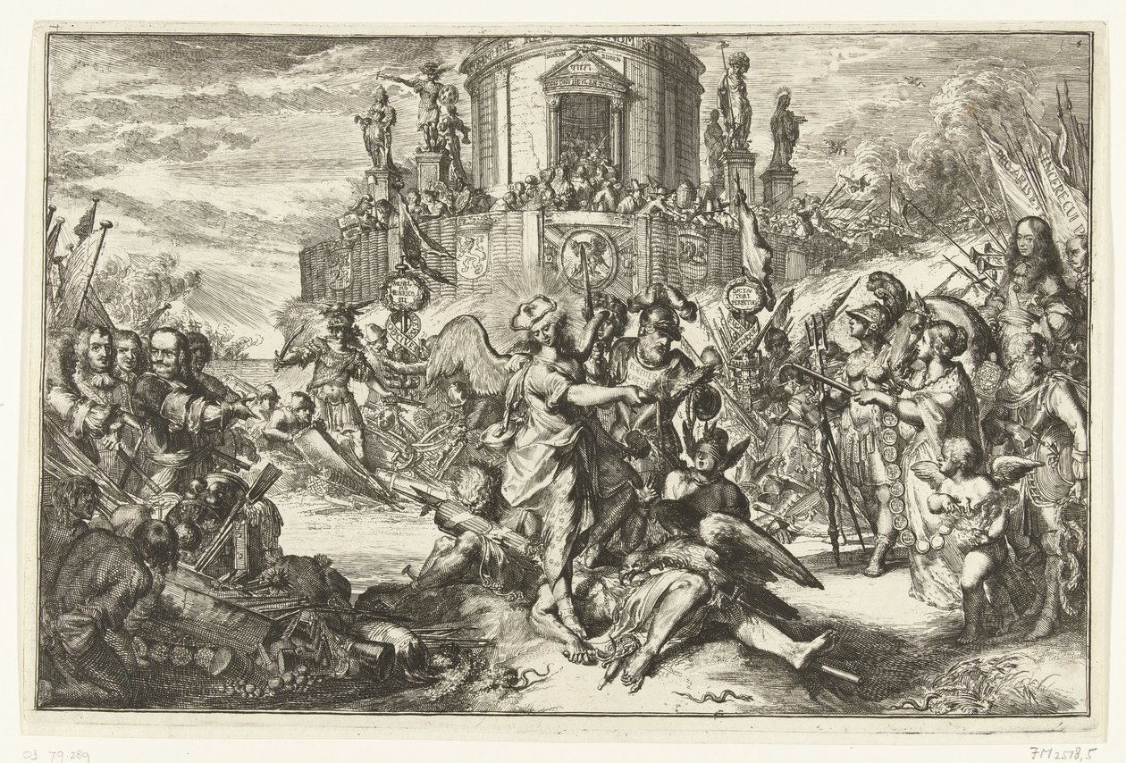 Sejre med ankomsten af ​​William III af Romeyn de Hooghe