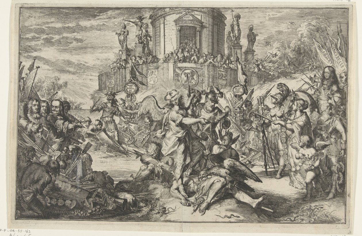 Sejre med ankomsten af ​​William III af Romeyn de Hooghe