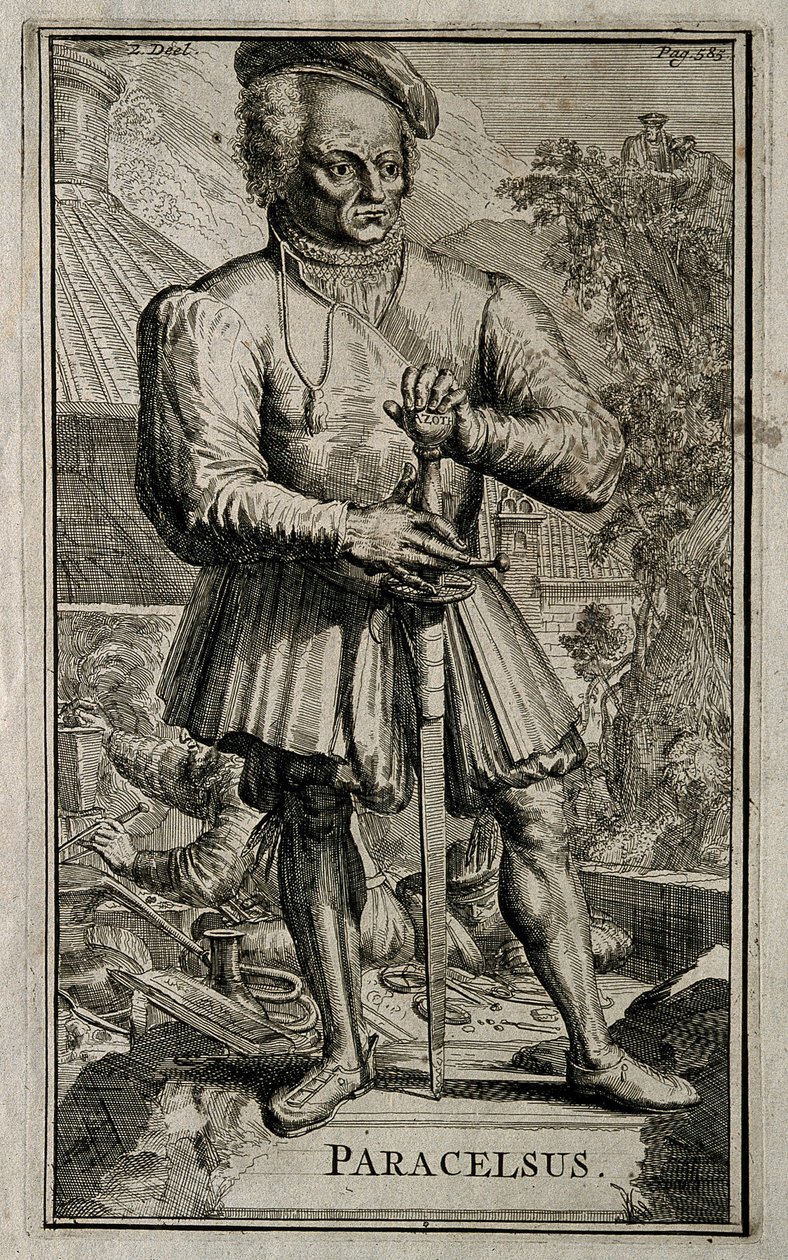 Philippus Theophrastus Aureolus Bombastus af Hohenheim Paracelsus. af Romeyn de Hooghe