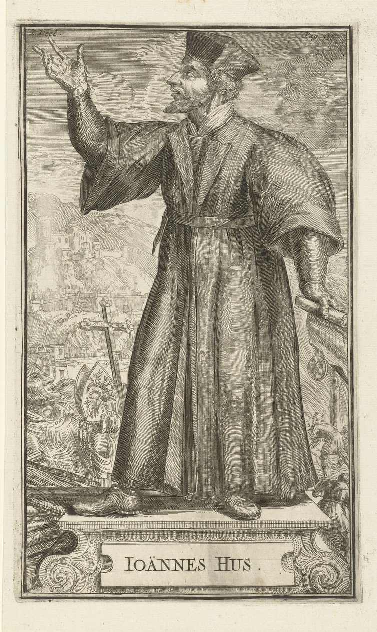 Portræt af John Hus, 1701 af Romeyn de Hooghe