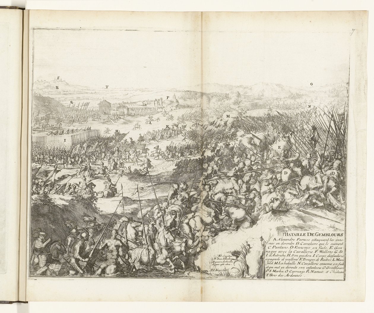 Slag ved Gemblours, 1578 Battle of Gemblours (titel på objekt) Wars of Flanders (serietitel) af Romeyn de Hooghe