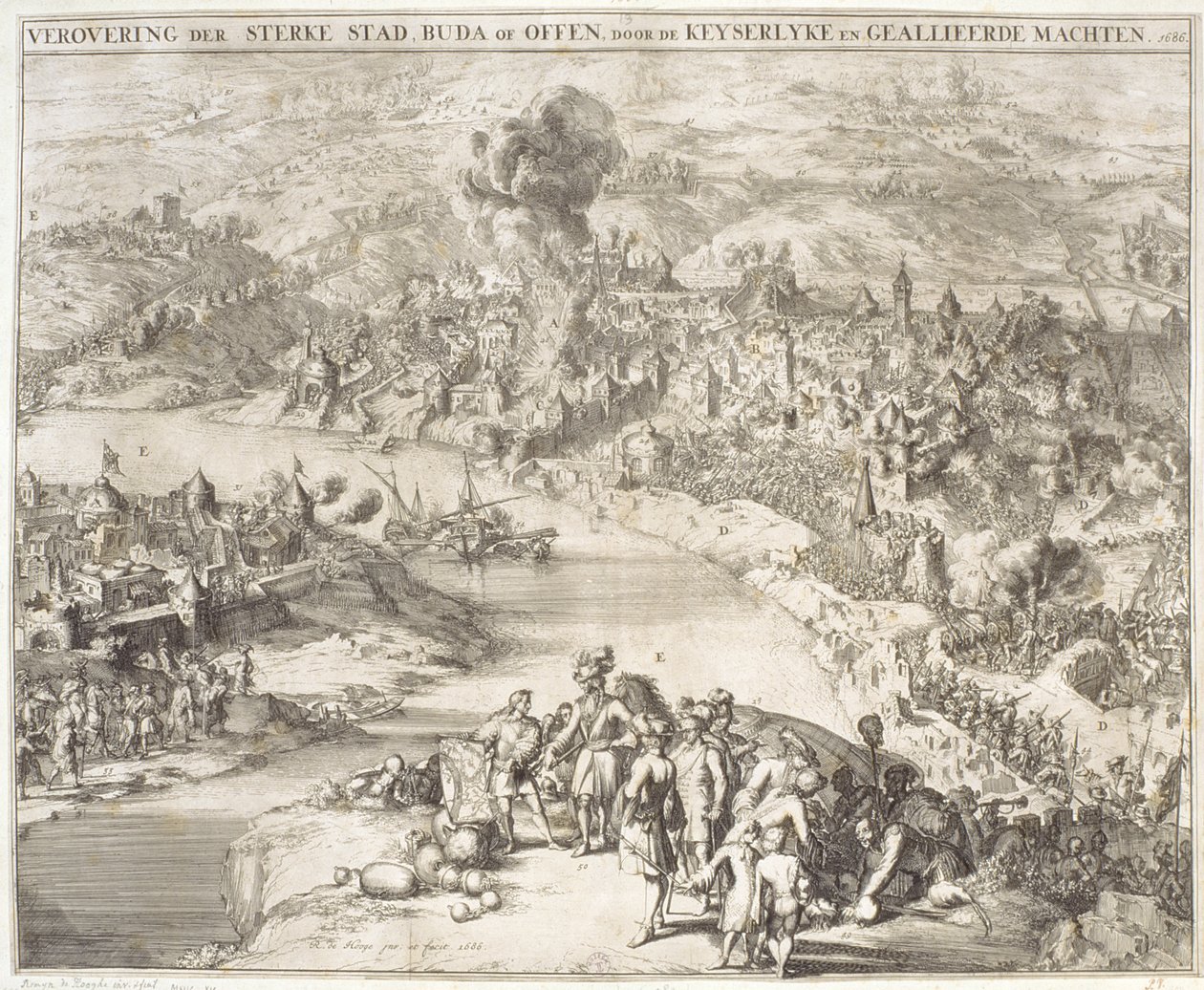 Belejringen af Buda i 1541, 1686 af Romeyn de Hooghe
