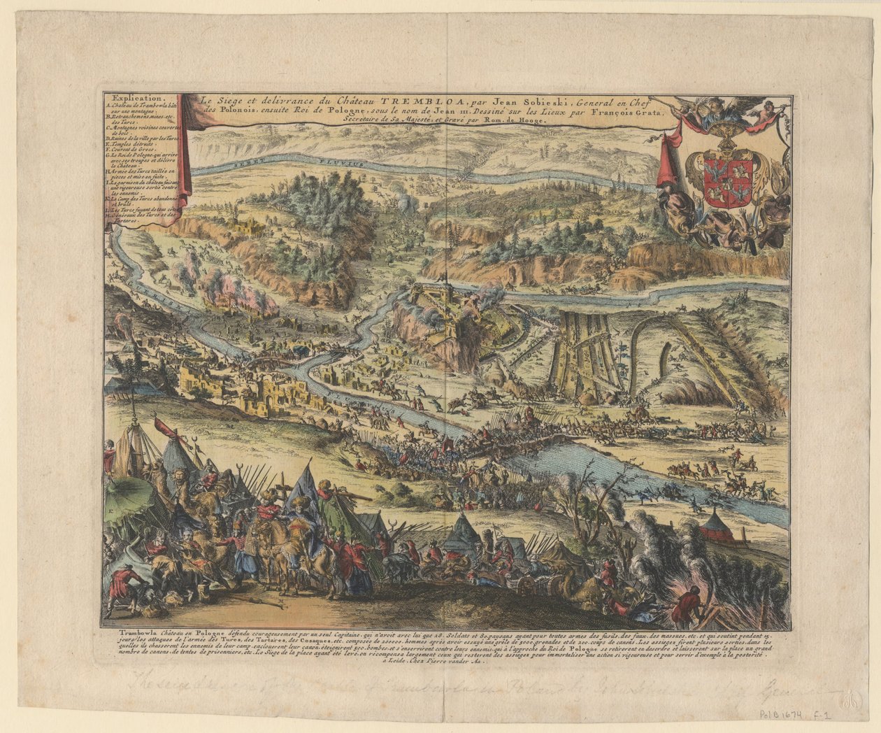 Belejringen af ​​Trembowla i 1675, 1690 af Romeyn de Hooghe